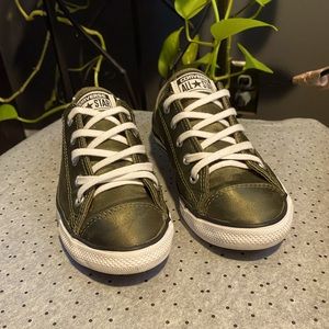Metallic Olive Green Low-Top Converse Chuck Taylor